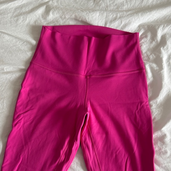 Bright pink lululemon leggings Highwaisted - Picture 2 of 3